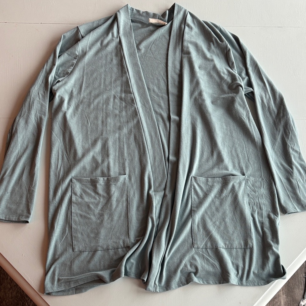 Zenana Outfitters Soft Blue Cardigan